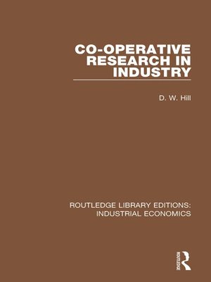 cover image of Co-operative Research in Industry